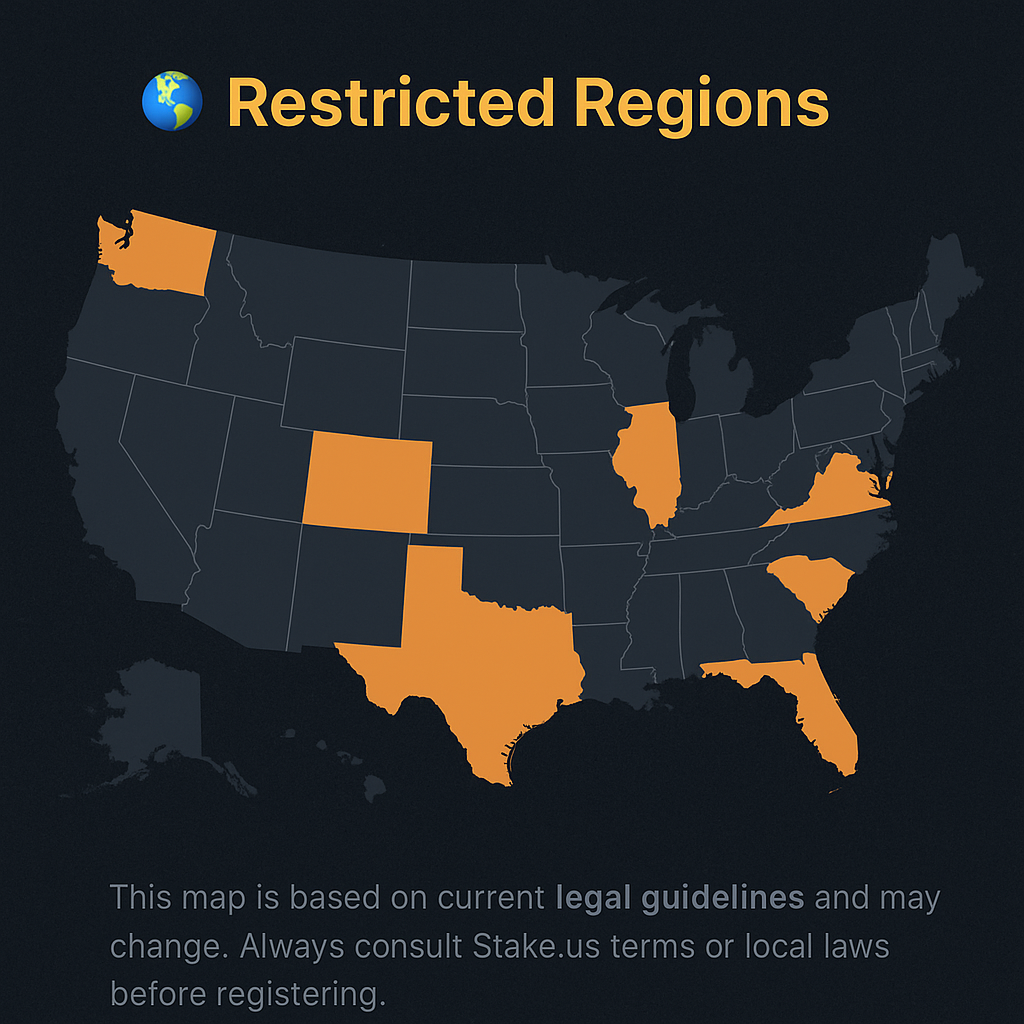 Stake.us Restricted States Map